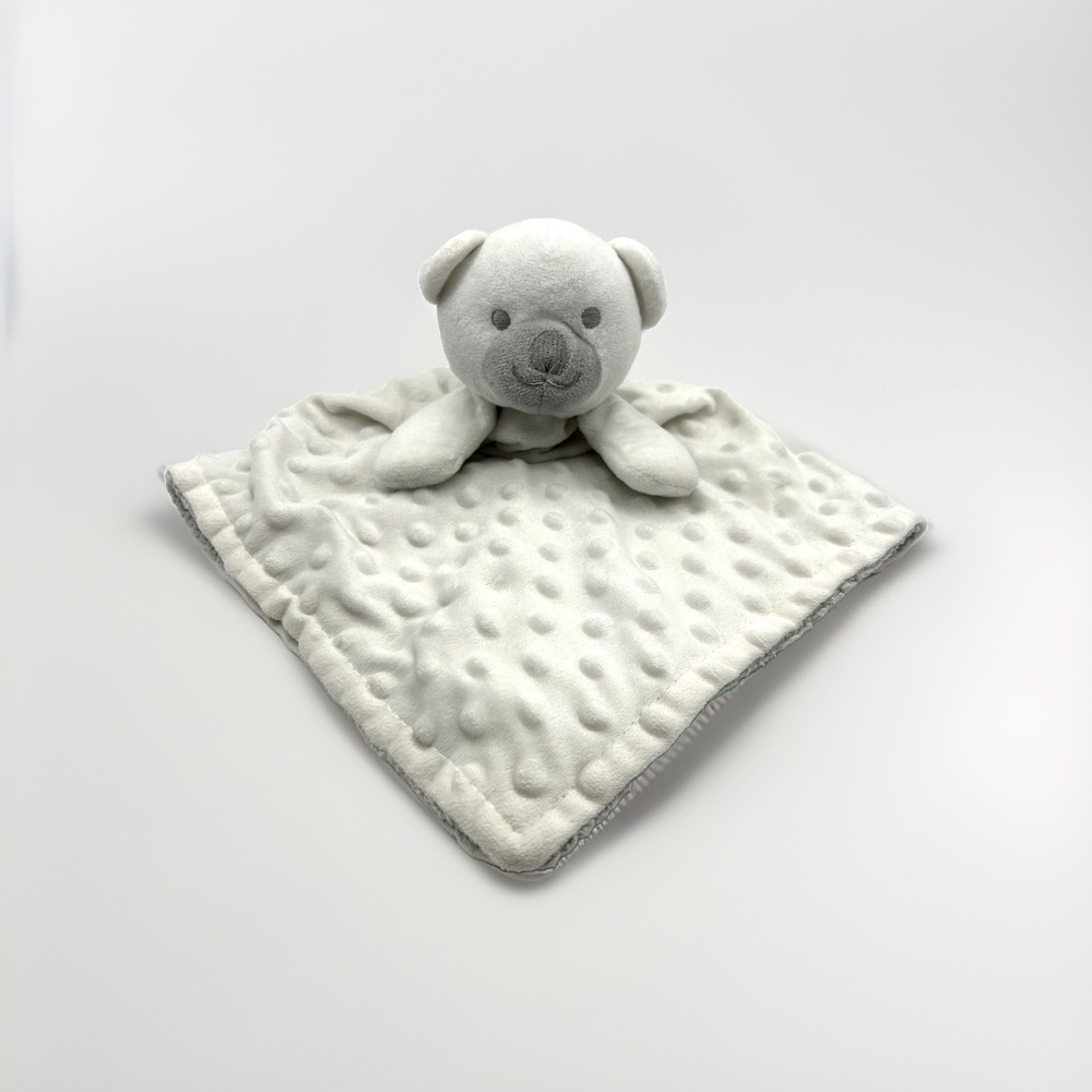 Little Beginnings Lovey Baby Plush Security Blanket Gray Bear Fleece Sherpa Soft